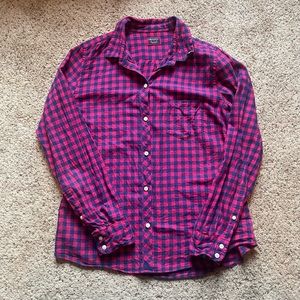 UNTUCKit Red and Navy Check Button-Down Shirt